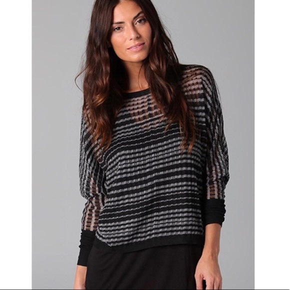 $170 Patterson J Kincaid “Sage” Striped Sweater - Picture 1 of 6